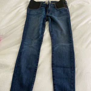 Current Elliott X Hatch maternity skinny jeans in dark blue - size 28